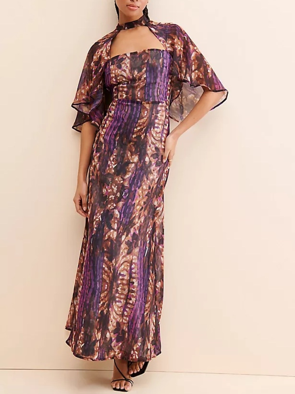 LAAGAM - Renata Cape Maxi Dress